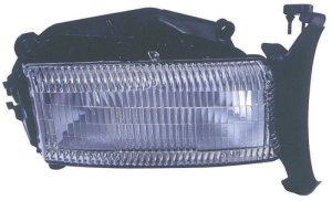 Front Headlight Assembly Replacement for 1997-2004 Dodge Dakota, Right (Passenger) Side Cover, Lens, Housing, 55055170AE, Replacement