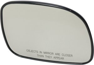Mirror Glass Right (Passenger) for Dodge Caravan/Grand Caravan, Chrysler Town and Country, Plymouth Voyager 1996-2007, Non-Heated, with Backing Plate, Replacement