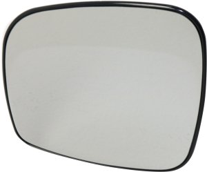 Mirror Glass for 2008-2010 Dodge Grand Caravan/Chrysler Town and Country, Left (Driver), Non-Heated, with Backing Plate, Replacement