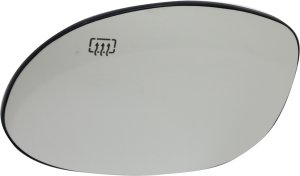 Heated Mirror Glass for Chrysler PT Cruiser 2004-2010, Left (Driver), Convertible/Wagon with Backing Plate, Replacement