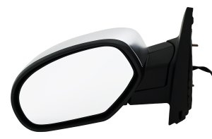 Power Mirror for Chevrolet Silverado 2007-2013 / Suburban 2007-2014, Left (Driver), Non-Towing, Manual Folding, Heated, Chrome, without Memory, with Puddle Light and Signal Light, Replacement