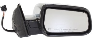 Power Mirror for 2010-2014 Equinox/Terrain, Right (Passenger) Side, Manual Folding, Heated, Chrome, with Memory, without Blind Spot Feature, Replacement