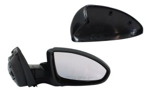 Car Mirror for Chevrolet Cruze 2011-2015 and Cruze Limited 2016 - Right (Passenger) Side, Power Control, Manually Folding, Non-Heated, Paintable, Replacement