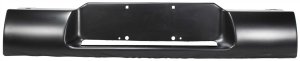 Step Bumper Face Bar for Chevrolet S10 Pickup 1994-2003, Without Pad, With Pad Provision, Without Mounting Bracket, Powdercoated Black, Stepside, Replacement