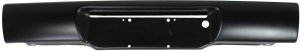 Step Bumper Face Bar for Chevrolet S10 Blazer 1995-1997, Without Pad, With Pad Provision, Without Mounting Bracket, Powdercoated Black Replacement