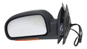 Power Mirror for Chevrolet Trailblazer 2002-2003, Left (Driver Side), Manual Folding, Heated, Textured, with Signal Light, without Memory function, Replacement
