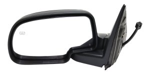 Power Mirror for Chevrolet Silverado/GMC Sierra 2000-2002, Left (Driver), Non-Towing, Manual Folding, Heated, Paintable, with Puddle Light, without Memory and Signal Light, Replacement