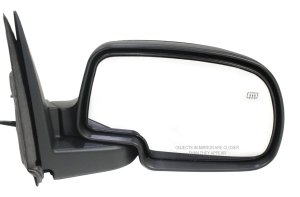 Power Mirror for Chevrolet Silverado/GMC Sierra 2003-2007, Right (Passenger), Non-Towing, Manual Folding, Heated, Textured, without Memory, Puddle Light and Signal Light, Includes 2007 Classic, Replacement