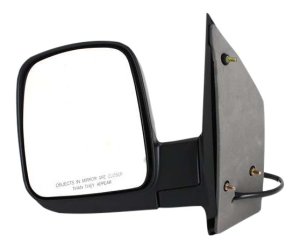 Power Heated Manual Folding Mirror for GMC Express/Savana Van 2003-2007, Left (Driver), Non-Towing, Textured Surface, Standard Type, Without Signal Light, Replacement