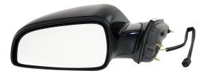 Power Mirror for 2007-2009 Aura, 2008-2012 Malibu Left (Driver), Manual Folding, Non-Heated, Paintable, Replacement