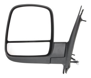 Power Mirror for Chevrolet Express/GMC Savana Van 2008-2023, Left (Driver), Non-Towing, Manual Folding, Heated, Textured, Standard Type, without Signal Light, Replacement