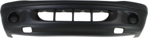Front Bumper Cover for Dodge Dakota 2001-2003, Primed (Ready to Paint), without Fog Light Holes, Replacement