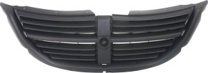 Polypropylene Grille for Dodge Caravan 2005-2007, Painted Black Shell and Insert, 1-Piece Type, Replacement