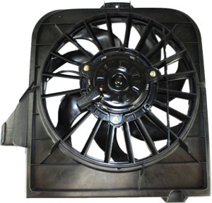 Radiator Fan Assembly for Dodge Caravan 2001-2005, Left Side, Applicable Until January 31, 2005, Replacement