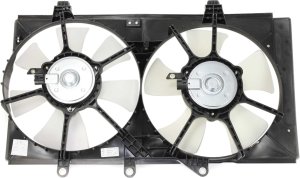 Radiator Fan Shroud Assembly for Dodge Neon 2004-2005, Automatic Transmission, Dual Fan, 4 Speed, 2.0L Engine, Replacement