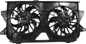 Radiator Fan Assembly for Dodge Caravan/Grand Caravan, Chrysler Town and Country 2005-2007, Dual Fan, from January 31, 2005, Replacement