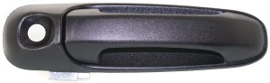 Front Exterior Door Handle for Dodge Full Size Pickup 2002-2009/Dakota 2005-2011, Left (Driver), Textured Black with Keyhole, Replacement