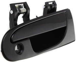 Front Exterior Door Handle for Mitsubishi Eclipse 1995-1999, Left (Driver), Smooth Black with Keyhole, Replacement