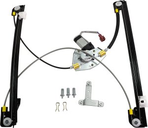 Front Window Regulator with Motor for Dodge Caravan 1996-2000, Left (Driver) Side, Power Glass, Replacement