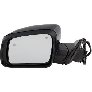 Power Mirror for Dodge Durango 2019-2022, Left (Driver), Manual Folding, Heated, Paintable, with Blind Spot Detection, Replacement