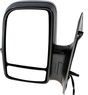 Power Mirror for Mercedes-Benz Sprinter 2007-2018, Left (Driver), Non-Towing, Manual Folding, Heated, Textured, with Signal Light, Replacement