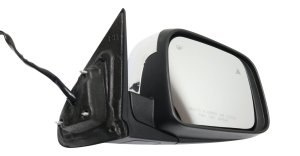Power Side Mirror for Dodge Durango 2011-2022, Right (Passenger), Manual Folding, Heated, Chrome Finish, with Blind Spot Detection, Memory Function, and Signal Light, without Auto Dimming, Replacement