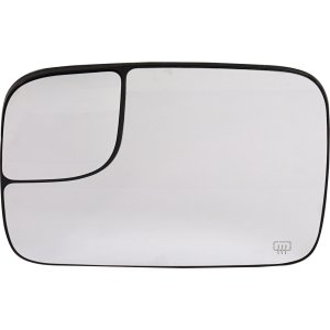 Heated Towing Mirror Glass with Backing Plate for Dodge Full Size Pickup 2005-2008, Left (Driver), All Cab Types, with Towing Package, Replacement