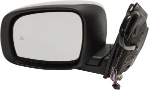 Power Mirror for Dodge Grand Caravan/Chrysler Town and Country 2009-2016, Left (Driver), Manual Folding, Heated, Chrome, with Blind Spot Detection, Memory, and Signal Light, without Side Object Sensor, Replacement