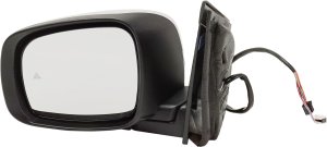 Power Mirror for Dodge Grand Caravan/Chrysler Town & Country 2009-2016, Left (Driver), Manual Folding, Heated, Chrome, with Blind Spot Detection and Signal Light, without Memory and Side Object Sensor, Replacement