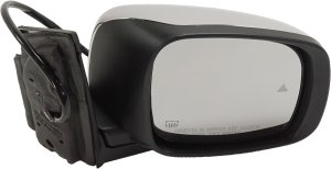 Power Mirror for Dodge Grand Caravan/Chrysler Town & Country 2009-2016, Right (Passenger), Manual Folding, Heated, Chrome, with Blind Spot Detection and Signal Light, without Memory and Side Object Sensor, Replacement