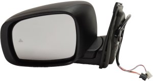 Power Mirror for Dodge Grand Caravan 2009-2019, Chrysler Town & Country 2009-2016, Left (Driver), Manual Folding, Heated, Paintable, with Blind Spot Detection and Signal Light, without Side Object Sensor, Replacement