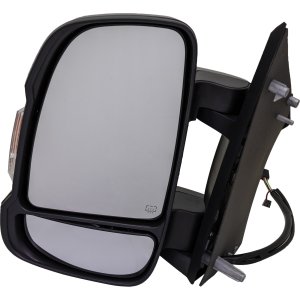 Power Non-Towing Mirror for ProMaster Van 2014-2023, Left (Driver) Side, Power Folding, Heated, Textured, Non-Extended, with Signal Light, Replacement