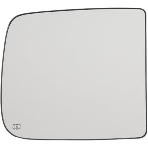 Towing Mirror Glass for RAM 1500 (2010-2022)/2500 (2010-2018), Right (Passenger) Side, Upper, Heated, Without Auto Dimming, Signal Light and Blind Spot Sensor Holes, Suitable for Laramie/Limited Models with Spotter Glass, Memory and Power Folding, Includes 19-inch Replacement