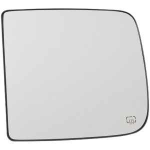 Mirror Glass for Dodge RAM 2500 (2010-2018)/ RAM 3500 (2016-2018), Left (Driver), Upper, Power, Heated, Towing, with Towing Package, without Auto Dimming, Signal Light, BSD, Replacement