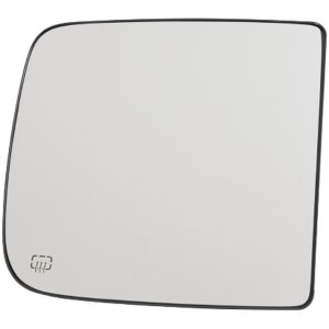 Mirror Glass Replacement for RAM 2500 (2010-2018)/3500 (2016-2018) Right (Passenger), Upper, Power Heated, with Towing Package, without Auto Dimming, Signal Light & Blind Spot Detection, Laramie/Limited Models, with Spotter Glass, Memory & Power Folding