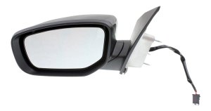 Power Mirror for Dodge Dart 2013-2015, Left (Driver), Manual Folding, Non-Heated, Paintable, without Puddle and Signal Lights, Replacement