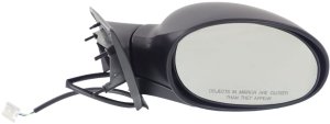 Power Mirror for Dodge Neon 2003-2005, Right (Passenger), Manual Folding, Non-Heated, Paintable, Replacement
