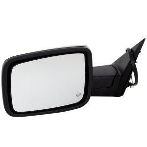 Mirror for Dodge Full Size Pickup 2010-2012, Left (Driver), Non-Towing, Power, Manual Folding, Heated, Paintable, with Puddle and Signal Lights, without Memory, Replacement