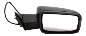 Right (Passenger) Side Manual Folding, Non-Towing Mirror for Dodge RAM 1500 Pickup 2009-2013, RAM 2500 Pickup 2010-2012, Power Heated, Textured, without Memory, Puddle Light and Signal Light, Replacement
