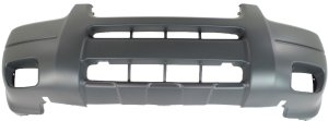 Front Bumper Cover for 2001-2004 Ford Escape, Textured Platinum, with Fog Light Holes, Fits XLS/XLT Model with Fender Flares, Replacement