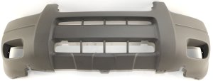 Front Bumper Cover for Ford Escape 2001-2004, Textured Titanium, with Fog Light Holes, XLS/XLT Model with Fender Flares, Replacement