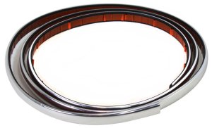Front Bumper Molding for 1998-1999 Ford Crown Victoria Base/LX Model, Plastic, Chrome, Replacement