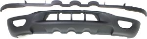 Front Lower Valance Panel for Ford F-150/F-250 (1999-2003), Expedition (1999-2002), Textured Finish, with Fog Light Holes, without Tow Hook Holes, Replacement