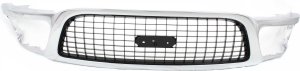 ABS Plastic Grille for Ford Expedition 1999, XLT Model, Chrome Shell with Painted Gray Insert, Replacement