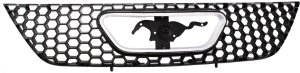 Textured Black Shell and Insert Grille for 1999-2004 Ford Mustang, without Emblem, Replacement