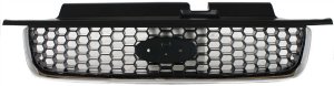 Grille for Ford Escape 2001-2004, Limited/XLT Model, Plastic Black Shell and Insert with Chrome Molding, Replacement