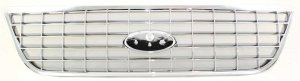 Chrome Shell and Insert Grille for 2002-2005 Ford Explorer, Suitable for Eddie Bauer, Limited, NBX, XLT, XLT Sport, XLS, XLS Sport Models, Replacement