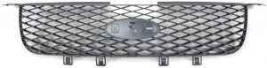Grille Insert for Ford Freestyle 2005-2007, Dark Gray Plastic Shell and Insert, Replacement