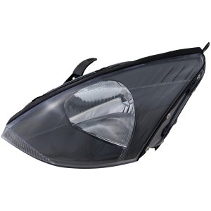 Headlight Assembly for 2003-2004 Ford Focus, Left (Driver), Halogen, Gray Interior, without SVT Model, Replacement