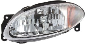 Headlight Assembly for Ford Escort 1998-2003, Left (Driver), Halogen, Coupe, Replacement